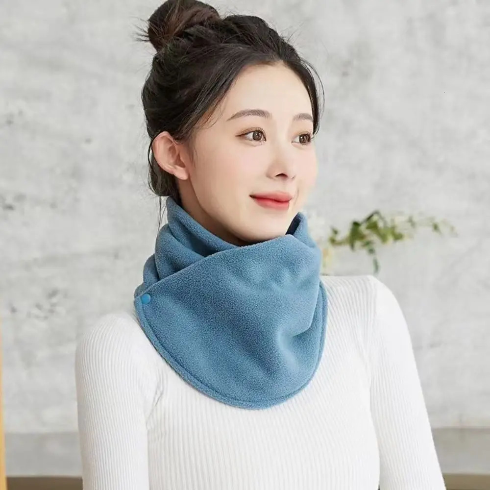 Solid Color Fleece Neck Scarf Multifunctional Thickened Plush Neck Protector Neckerchief Neck Collar Plush Neck Cover Autumn 251020