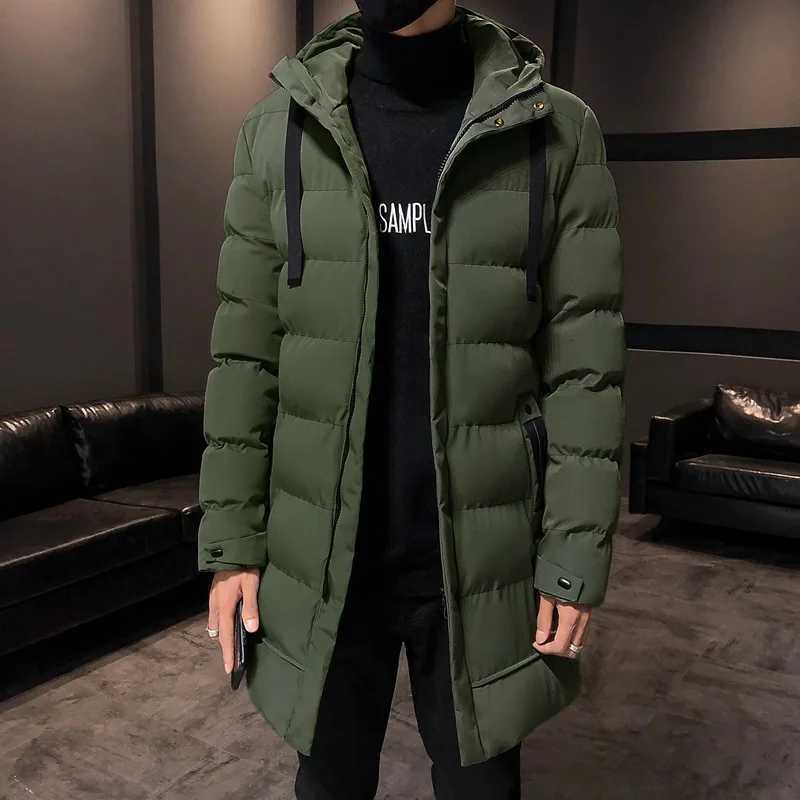 Mens Long Windbreaker Men Thick Warm CoatsWinter Outerwear Male Thick Big Size Parkas Casual Warm Cotton Padded Thermal Jacket Z251024