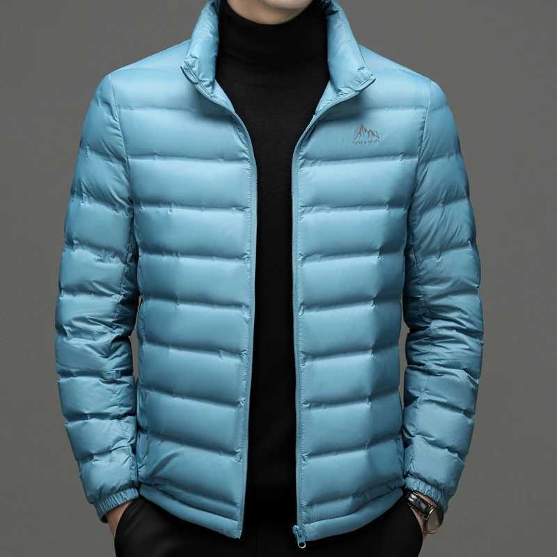 Autumn and winter light down jacket Mens highend stand collar lightweight down jacket White down warm jacket Z251024