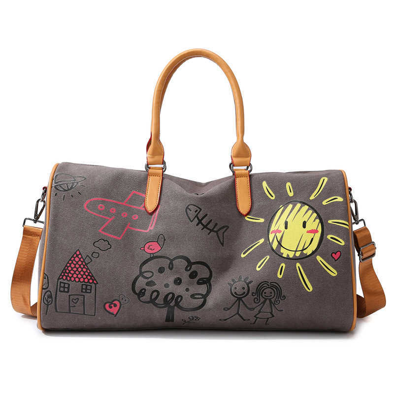 Personalized Travel Bag Trendy Stylish Storage Bag Business Trip Outdoor Travel Bag Casual Large Capacity Handheld Crossbody Graffiti Bag