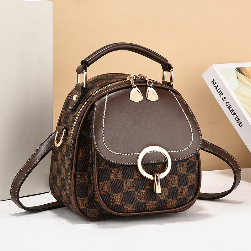 Luxury Brand Designer Bag 2025 New Spring Summer Korean Fashion Versatile Printed Single Shoulder Dual Shoulder Small Backpack