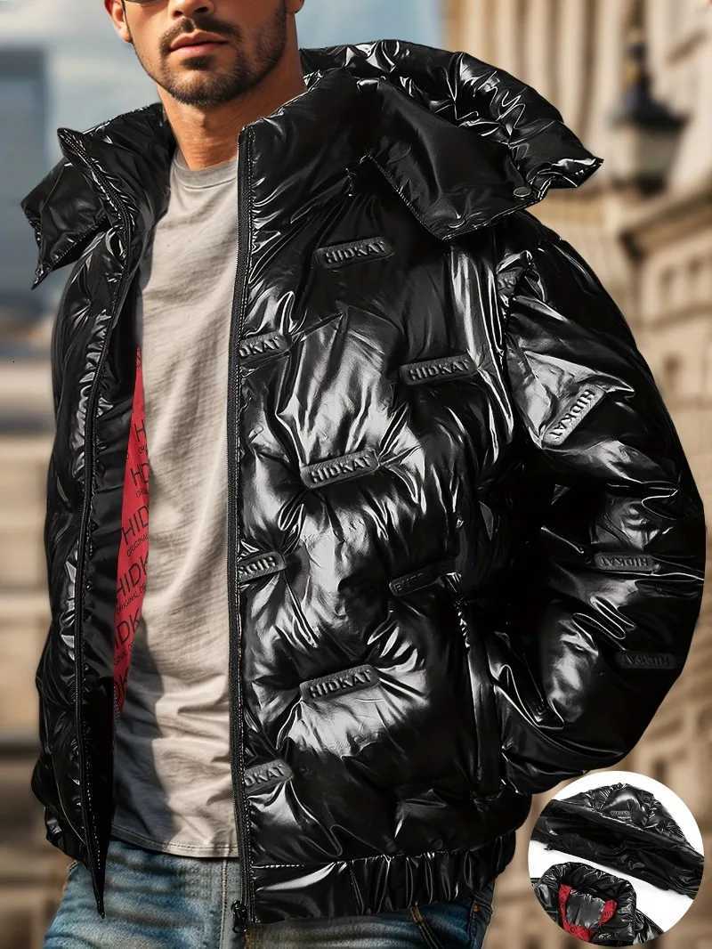 Mens HeavyDuty Winter Jacket Cold Weather Outerwear with FullZip Closure Hooded Windproof Coat Mens Thermal Insulated Coat Z251024