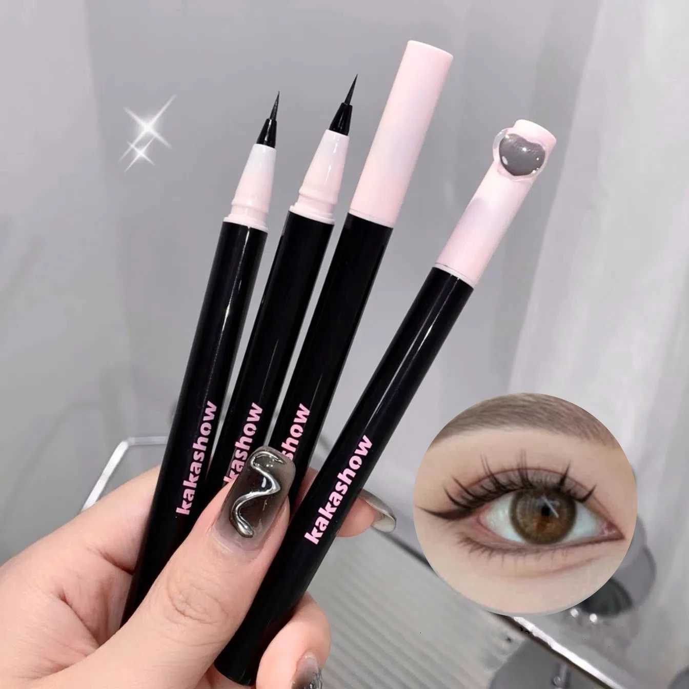 Waterproof Quick Dry Liquid Eyeliner Matte Black Brown Ultrathin Eyeliner Lower Eyelash Pen Lying Silkworm Longlasting MakeupL251024