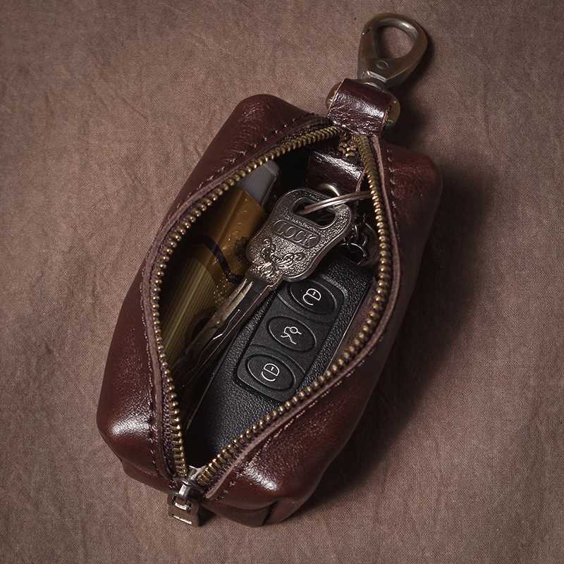 GURO Luxury High Quality Genuine Leather Car Key Vintage Men and Women Waist Hanging Cowhide Key Case Housekeeper Home Organizer Z251023
