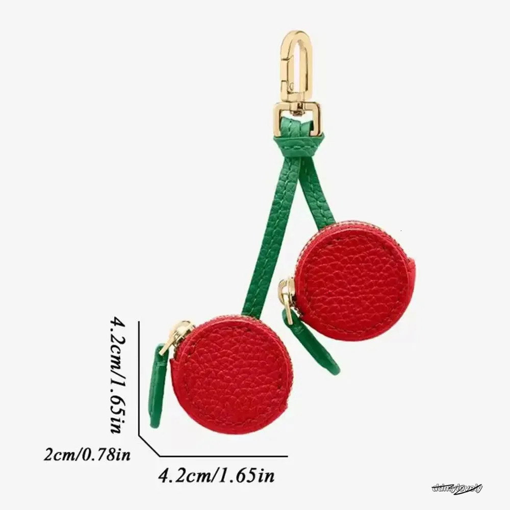Cute Fruit Shaped Coin Purse Charm, Mini Leather Wallet Pouch, Creative Bag Pendant Gift Ddmylovely