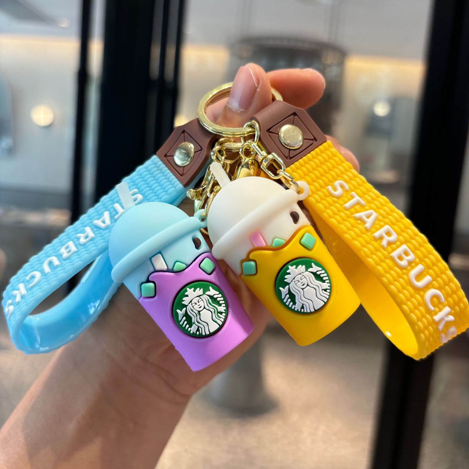 Starbucks Keychain Charm - PVC Doll Pendant, Claw Machine Alliance Small Gift, Key Ring Wholesale