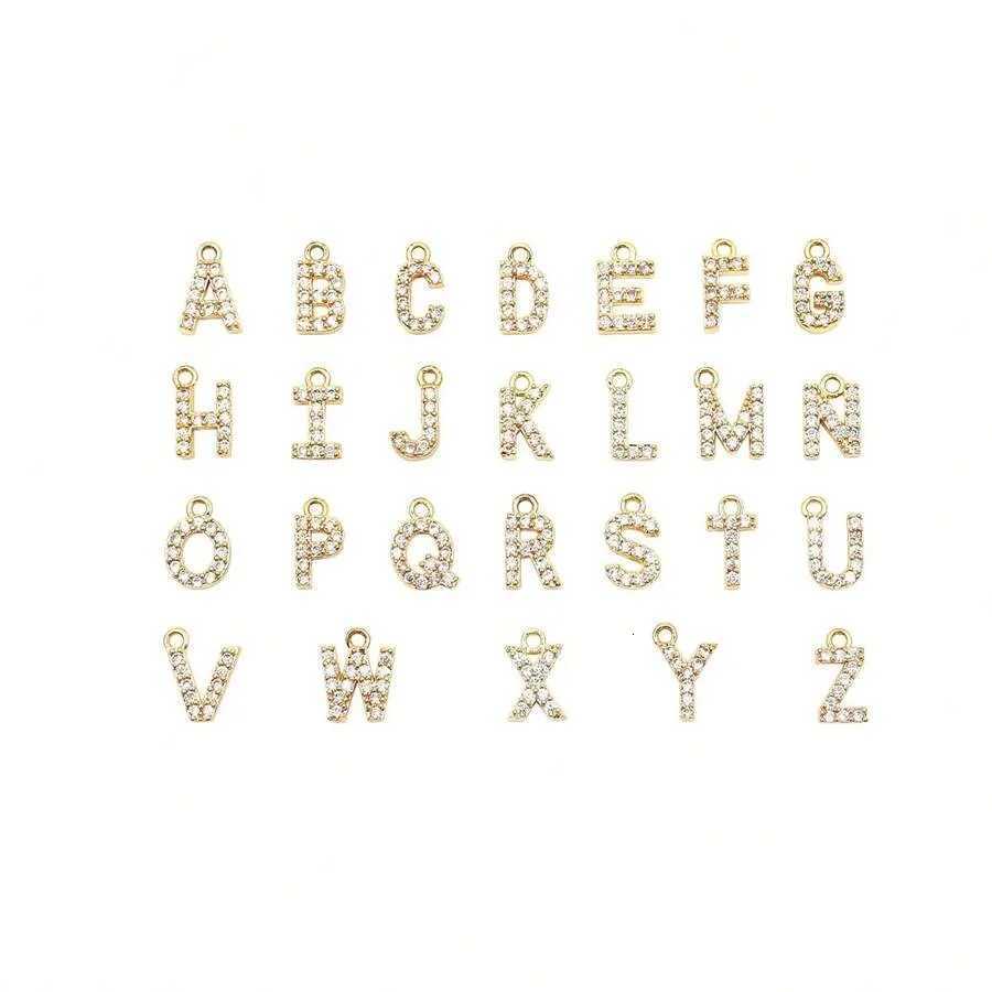 Double Layered Cross Letter Pendant Necklace Elegant Gold Color Chain Shiny Rhinestone Versatile Necklace For WomenXJ251024