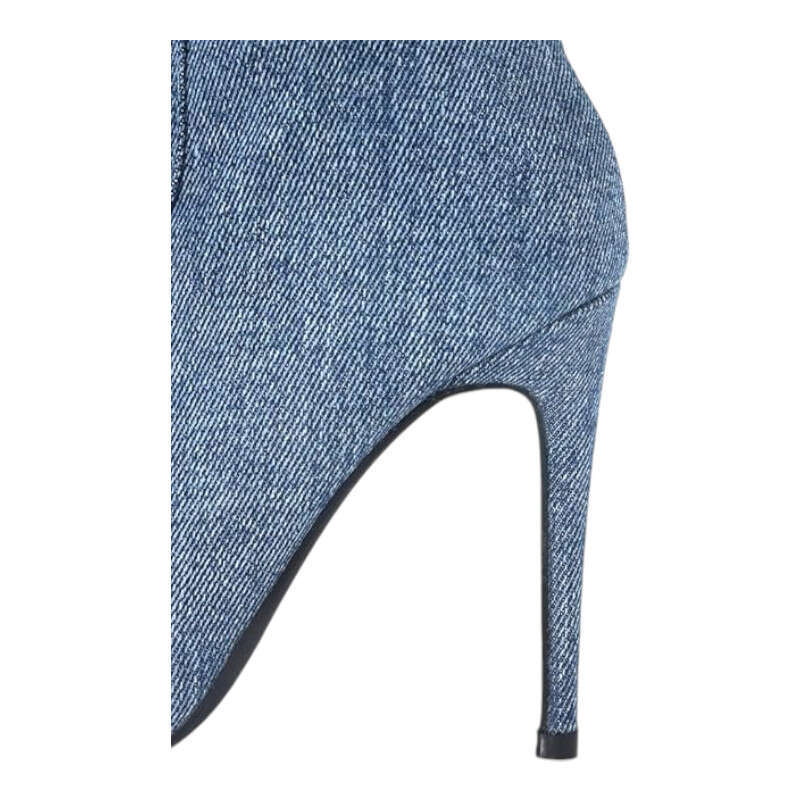 Women's Closed Toe Pocket Detail Stiletto Heel Over The Knee Boots