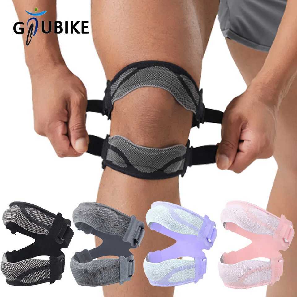 GTUBIKE 1PCS Upgraded With Double Patella Straps Anti Slip Silicone Sports Knee Pads That Are Adjustable StableShockAbsorbingW251024