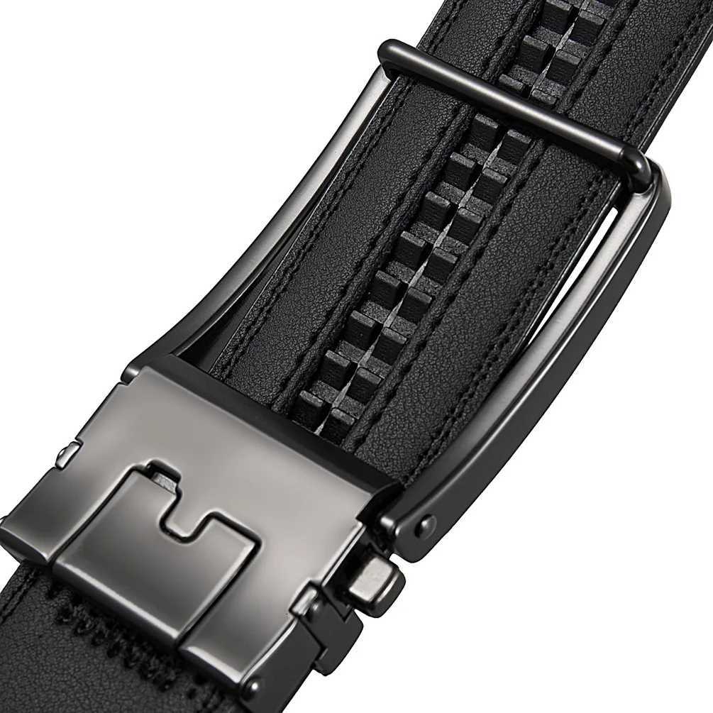 35cm Top Quality Genuine Leather Mens Automatic Buckle Belt Fashion Luxury Designer Male Belt Black White Mens Belts Casual W251024