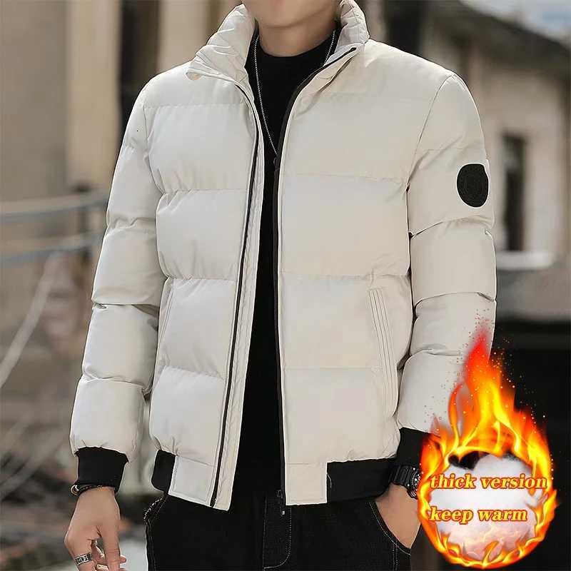 Autumn Winter Stand Collar Padded Jacket Mens Thick Warm Fashion Down Parka Coat Men Business Casual Puffer Jackets Clothing Z251024