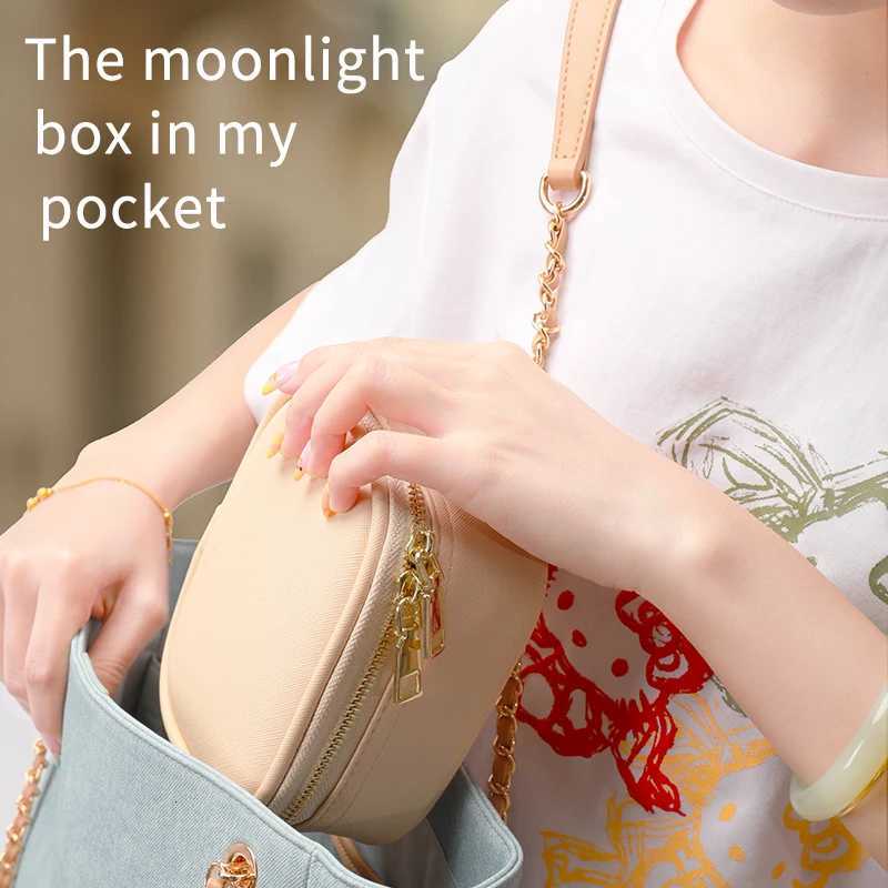 Rechargeable Travel Makeup Bag With LED Mirror Compact Touch Screen Tabletop Cosmetic Mirror 3 Colors LightT251024
