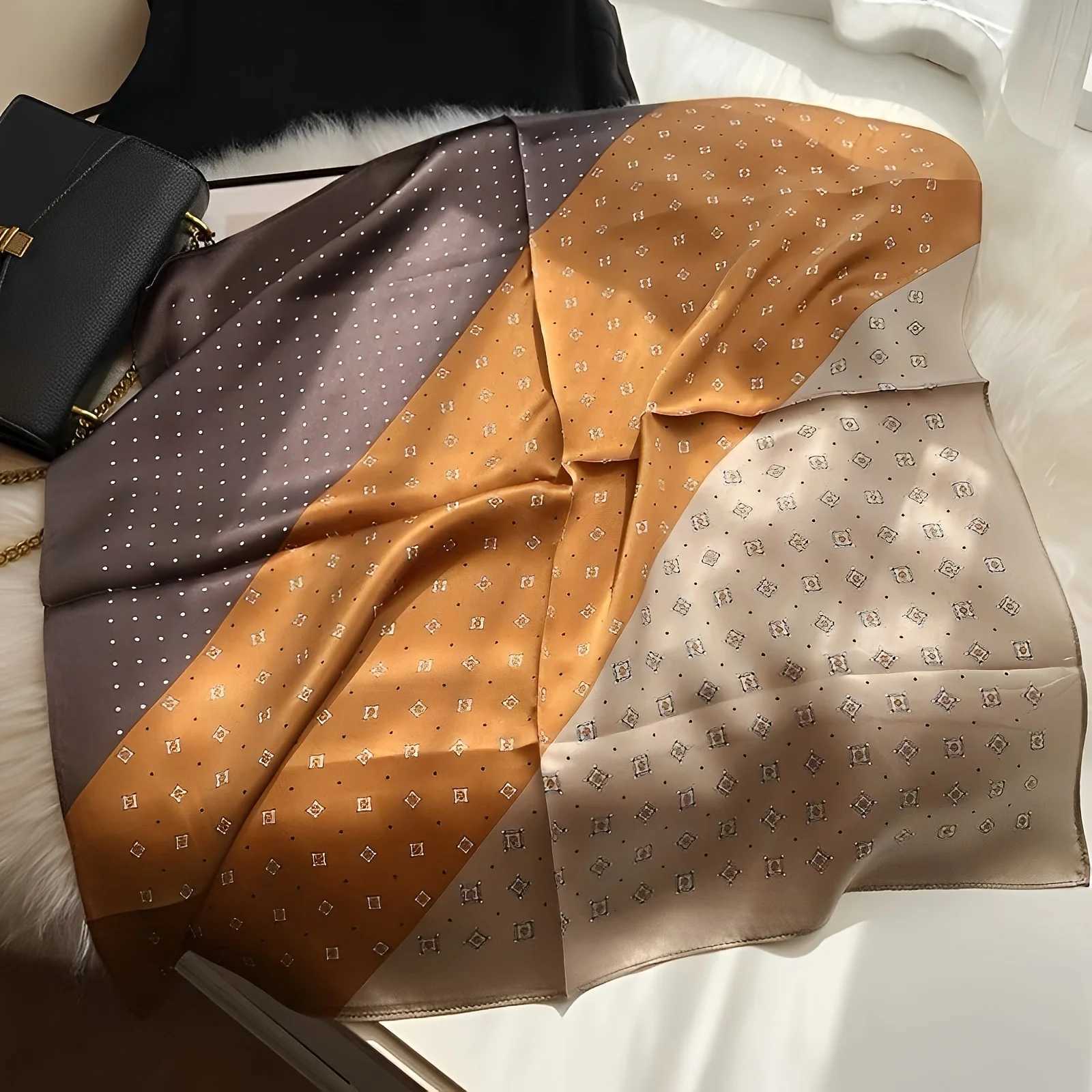 2559 Faux Diamond Polka Dot Square Scarf Elegant Imitation Silk Shl Casual Decoration scarf Small Neck Scarf Y251024