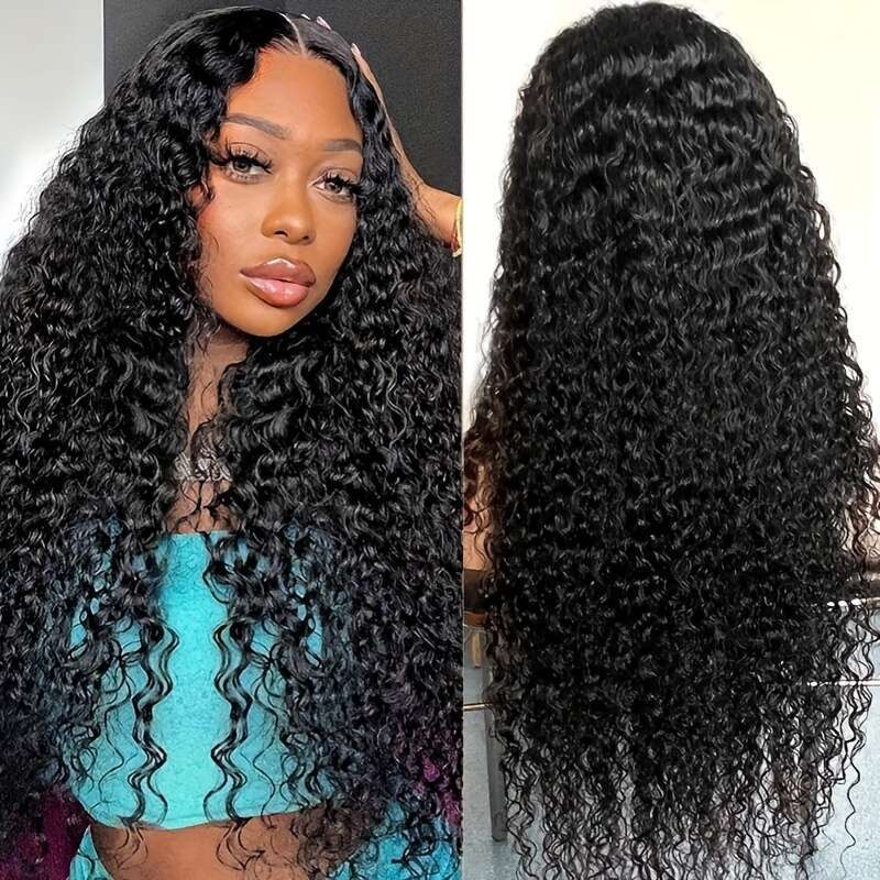 13x4 Water Wave Human Women, 250% Density HD Lace Front, Pre-Plucked with Baby Hair, Super Soft & Tangle-Free, Elegant Style for or Special Ocns, Ever