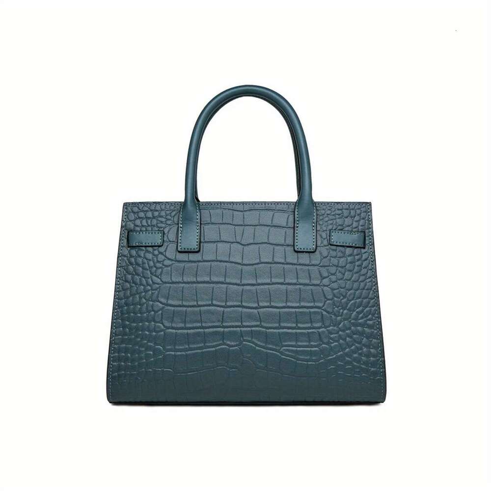 Zooler Handbag ZOOLER Women's Genuine Alligator-Texture Handbag Elegant Golden-Tone Hardware & Adjustable Crossbody/Handbag Strap, Zipper Closure