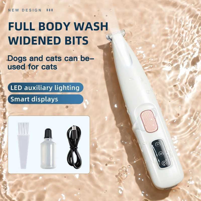 Portable Dog Paw Trimmer with Led Light Pets Nail Grinder Shaver Clipper Rechargeable Cordless Nail Grooming Tools for Cats Z20251024