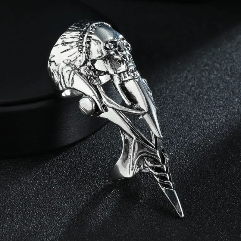 Gothic Punk Dragon Eagle Skull Joint Knuckle Full Finger Claw Ring Unisex Cool Heavy Rock Party Club Charm Knuckle Rings Jewelry 251020