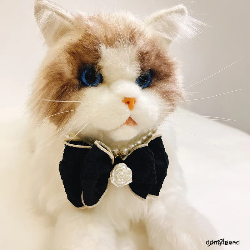 Pet Dog Necklaces With Bowknot Pearl For Kitty & Puppy - High-Grade Cat Necklace Jewelry Ddmyfriend