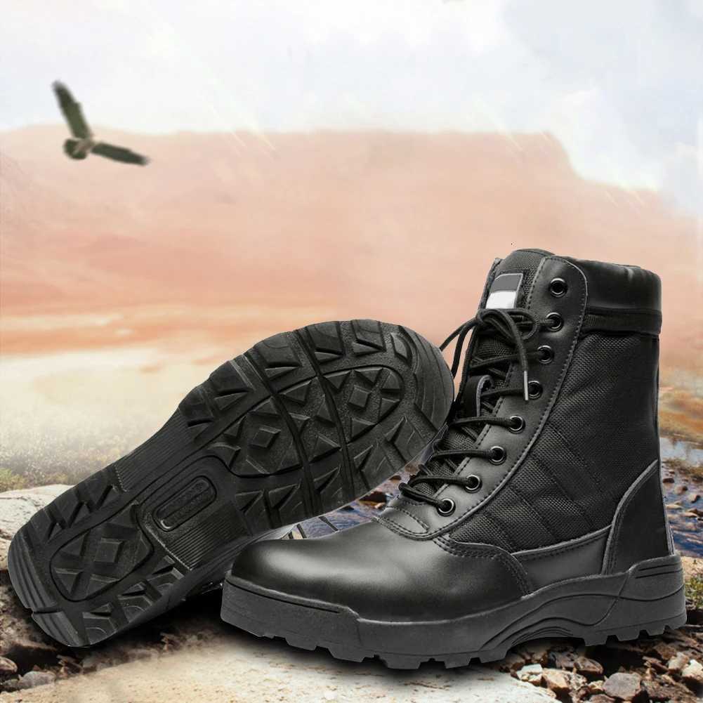 Desert Combat Boots Breathable Outdoor Hiking Boots Hightop Hunting Training Boots Lightweight NonSlip for Men W251024