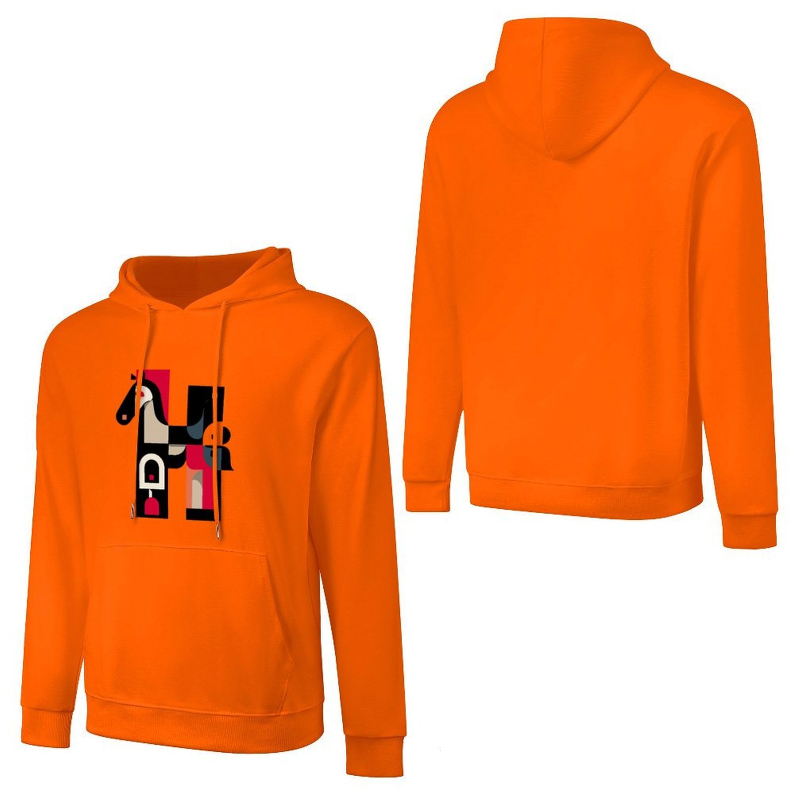 H Designer Fall Winter Hoodie Luxury Horse Print Design Unisex Long Sleeve Streetwear Hip Hop Oversized Fit Hoodie Men's Fashion Apparel H66