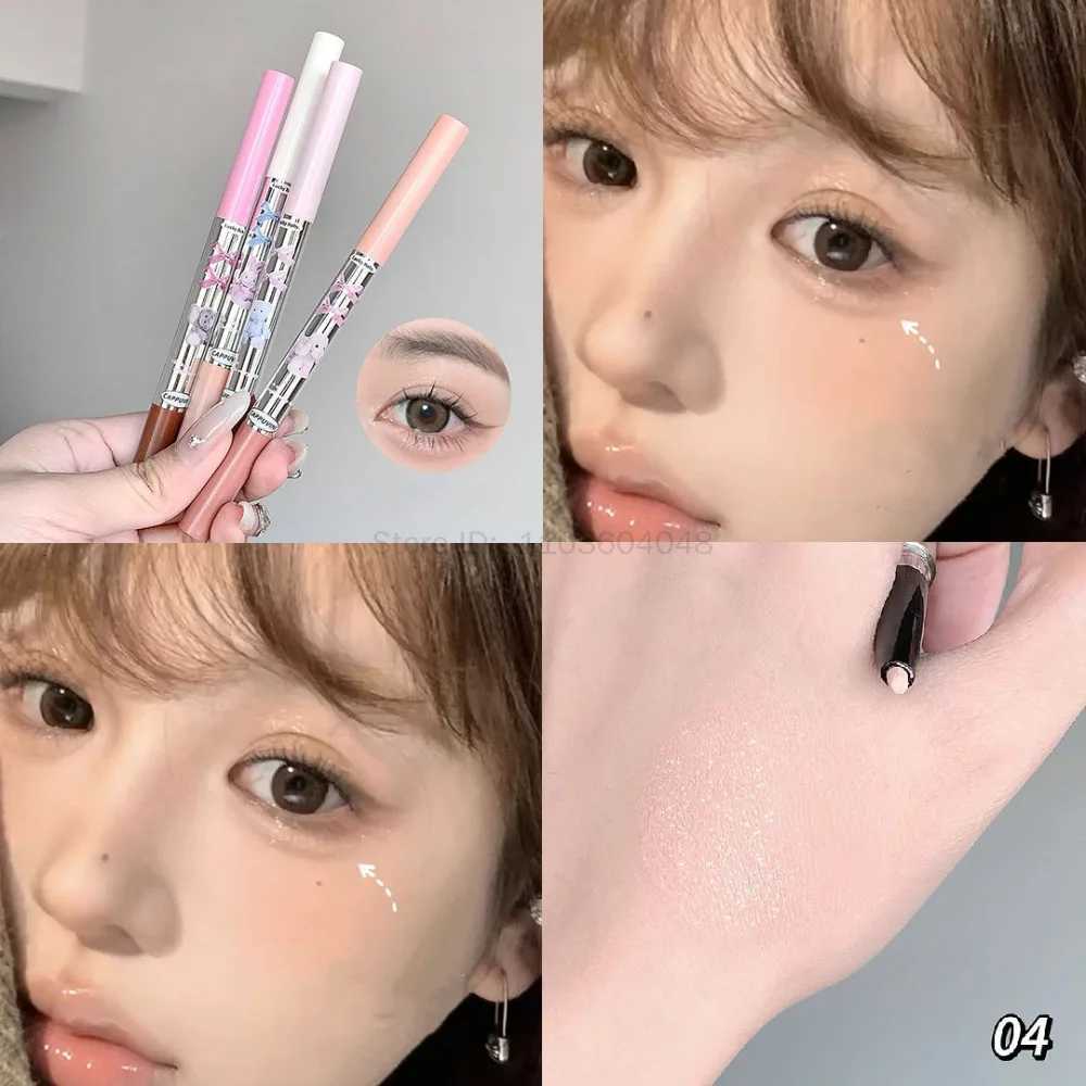 1pc Doublehead Lying Silkworm Pencil Natural Nonsmudge Matte Pearlescent Fine Flash Brightening Shadow Highlighting Pen MakeupL251024