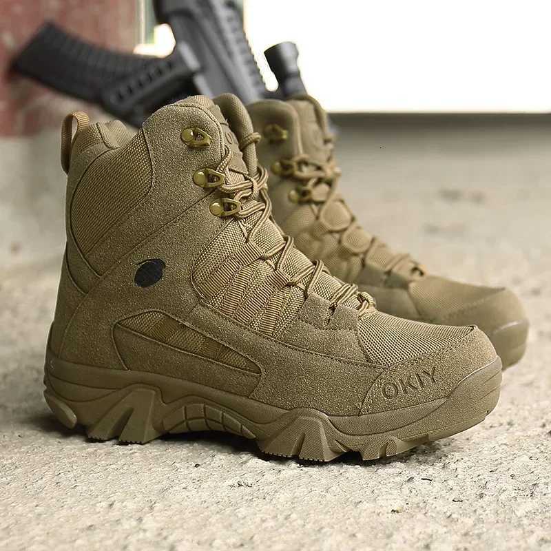 2024 Fashion Mens Desert Combat Boots Outdoor Leather Hiking Shoes Men Hunting Work Safty Boots Mens Short Boots ankle boots W251024