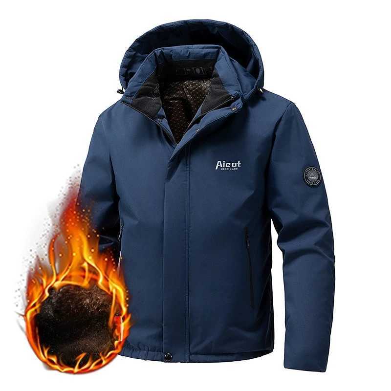 2025 Winter Down Padded Jacket Men Middleaged Elderly Casual Fashion Down Jacket Dad Suit Plush Thick Graphene Warm Cotton Suit Z251024