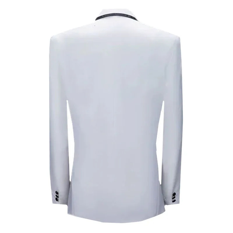 Men Patchwork Suit Single Button Flower Jacket Fashion Singer Host Pianist Stage Performance Blazers Coats 251023