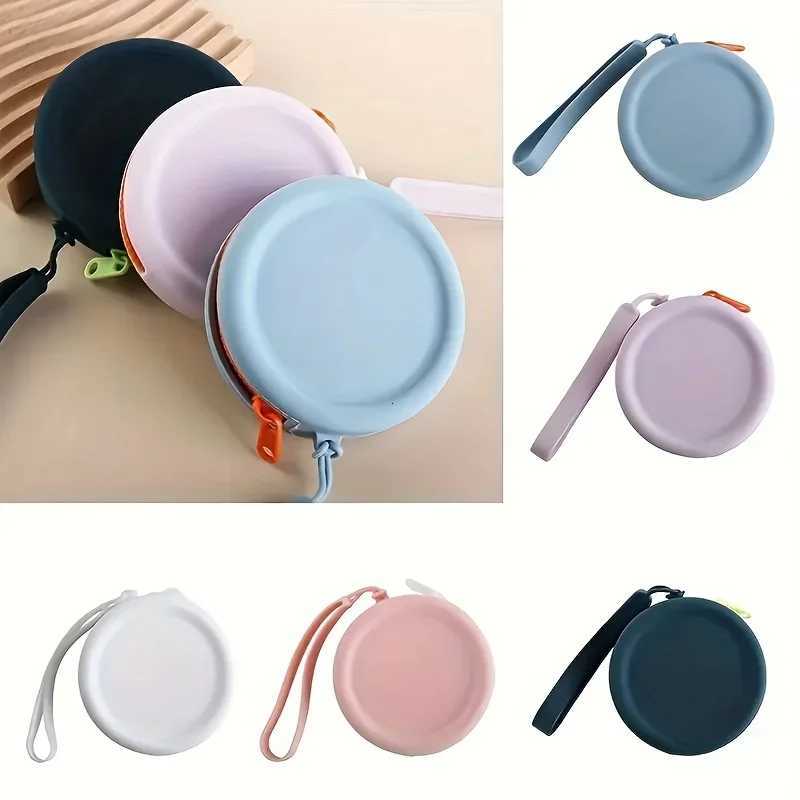 Round Coin Purse Solid Color Earphones Data Cable Lipstick Storage Bag Portable Zipper Key Bag Z251023