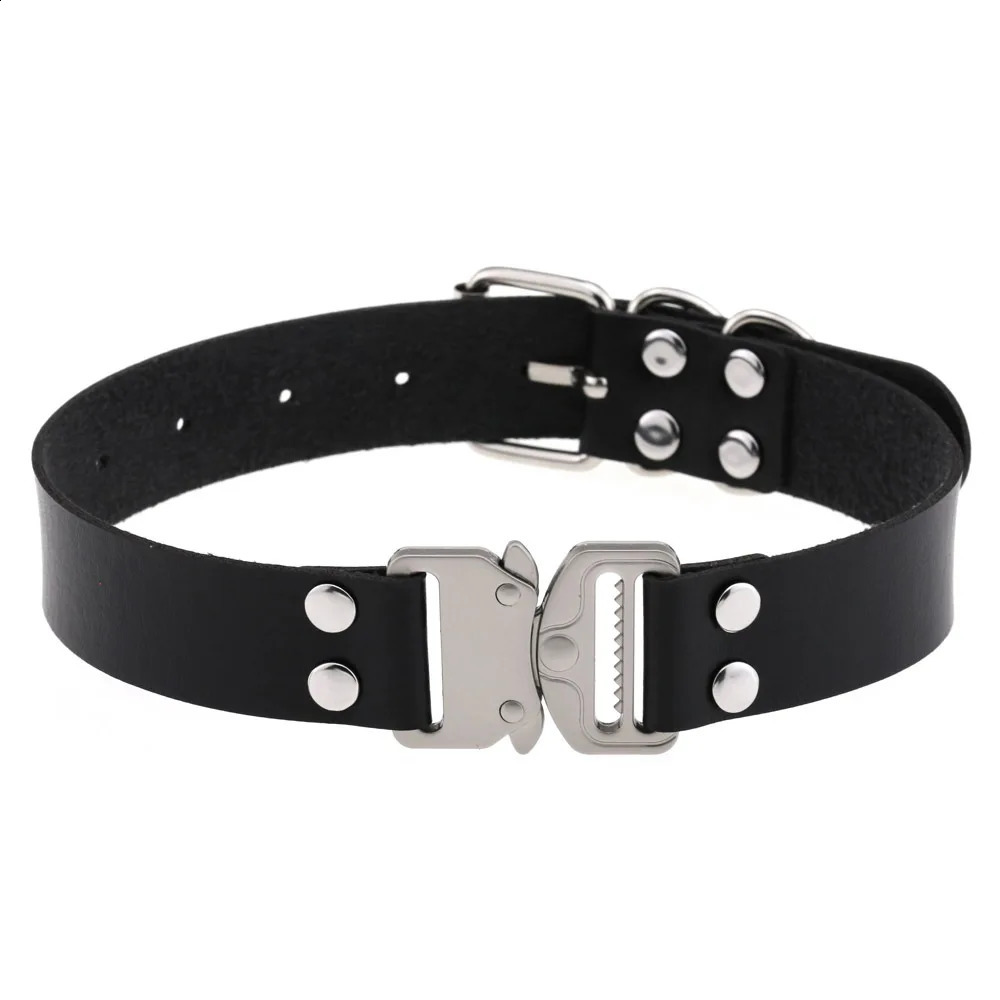 Harajuku Choker Eyesplice Buckle Necklace PU Leather Cosplay Anime Necklaces Collar Gothic Jewelry Gift 251023