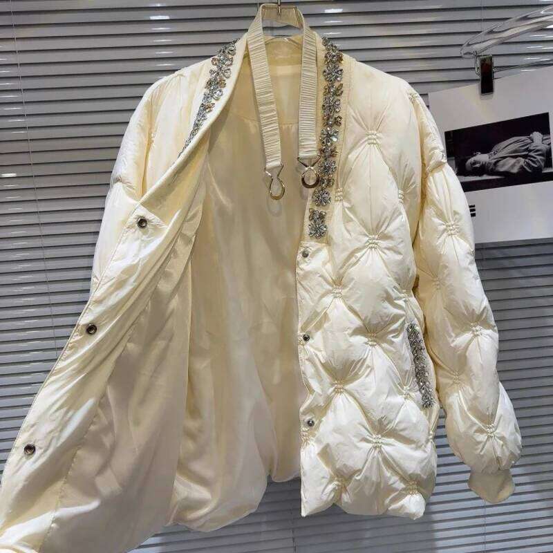Autumn Winter Cotton Jacket Women 2025 New Fashion Loose Casual Cotton-Padded Coat Waistband Pure Colour Outerwear Female