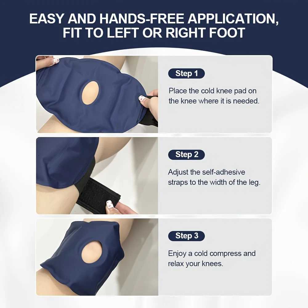 Reusable Knee Ice Pack Wrap Ice Pack for Knee Adjustable Cold Compress Cold Therapy Gel Pads for Pain Relief Sports InjuriesW251024