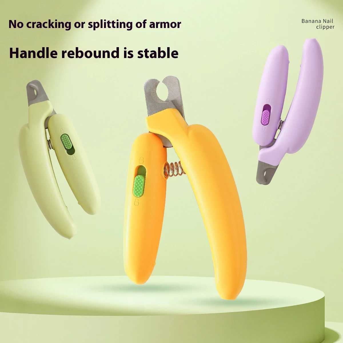 Banana Shape Pet Nail Clipper Safe Nail Trimmer for Cats Dogs Rabbits Small Pets Prevent Bleeding Professional Grooming Tool Z20251024