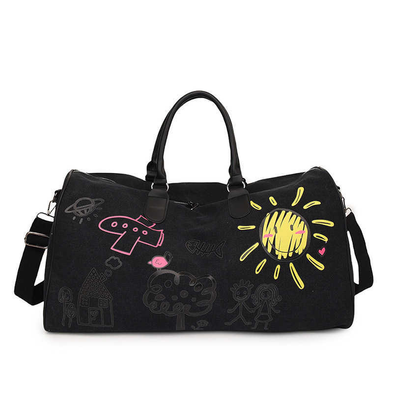 Large Capacity Short Trip Bag Company Gift Unisex Gym Tote Bag Printed Crossbody Bag