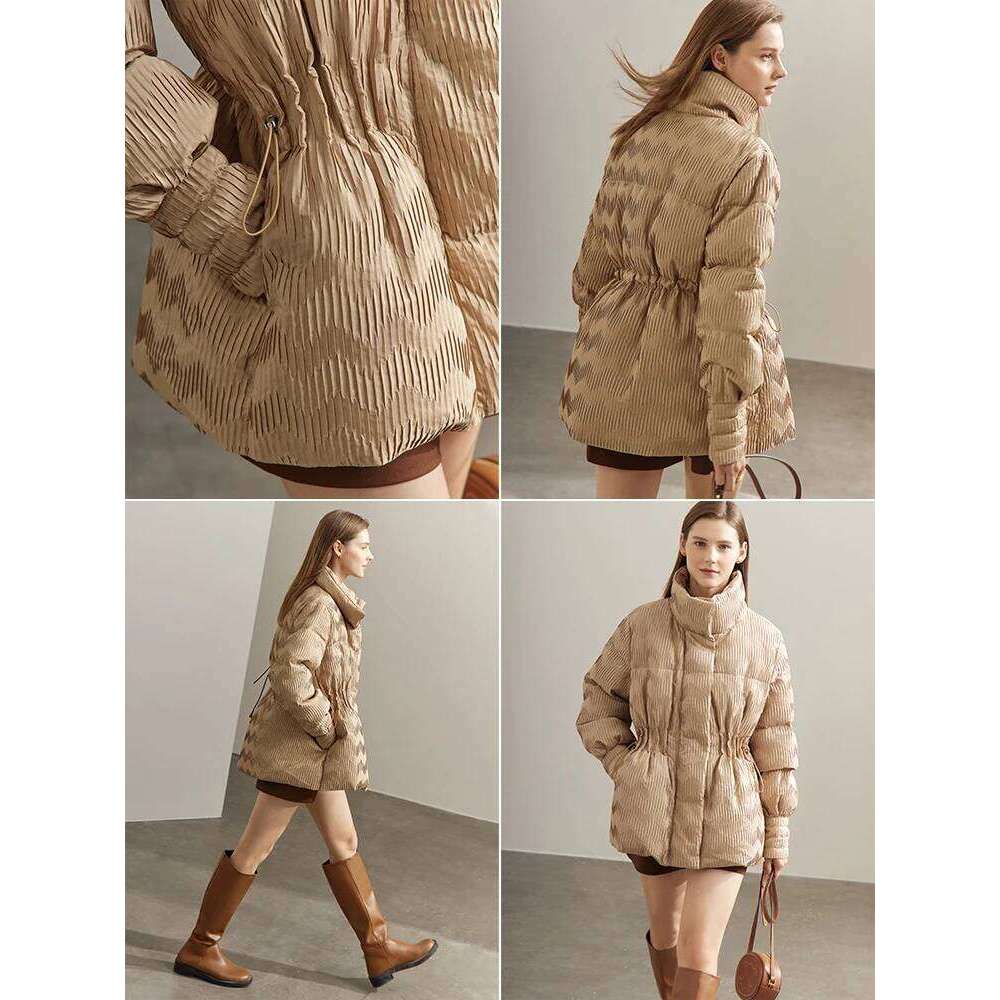 Duck Down Puffer Coat Women Winter 2025 Lightweight Stand Collar Lapel Warm Outerwear New Jackets