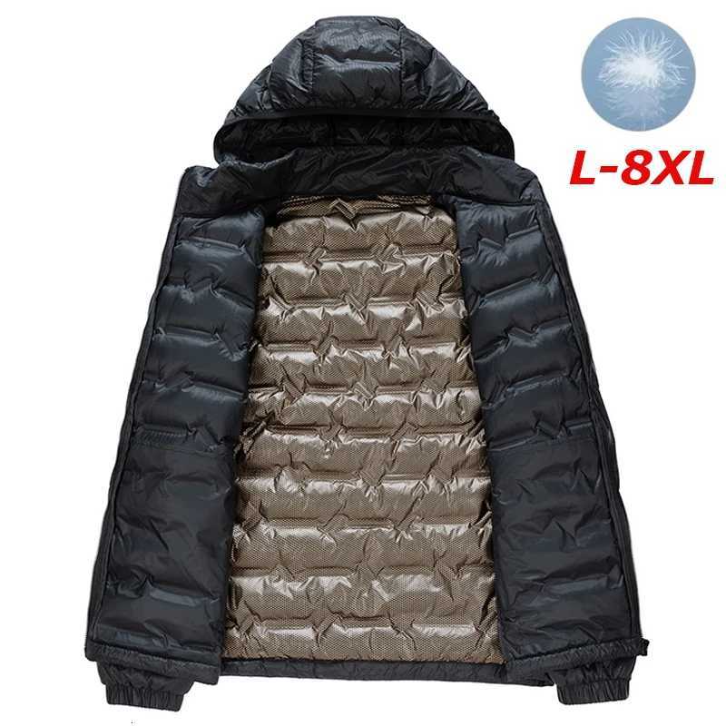 Men Winter New Down Jacket Men Hooded Waterproof Windproof Puffer Jacket Detachable Hat Coat Casual Lightweight Down Jacket Male Z251024