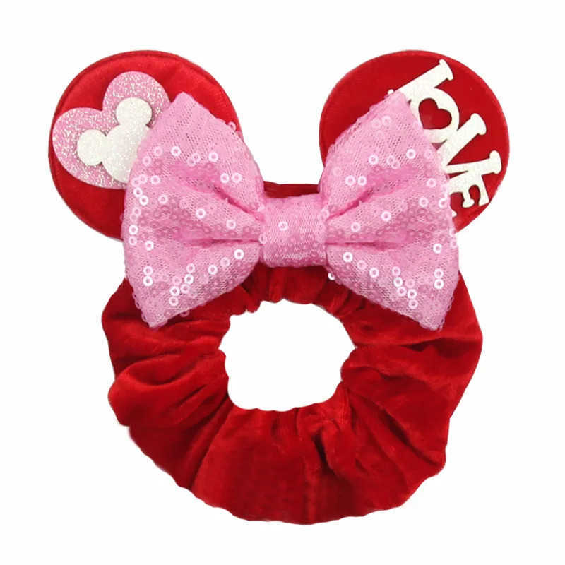 Disney Merry Christmas Ponytail Holders with Glittery Tails by Mickey Mouse - Stylish Child Hair Decor designer