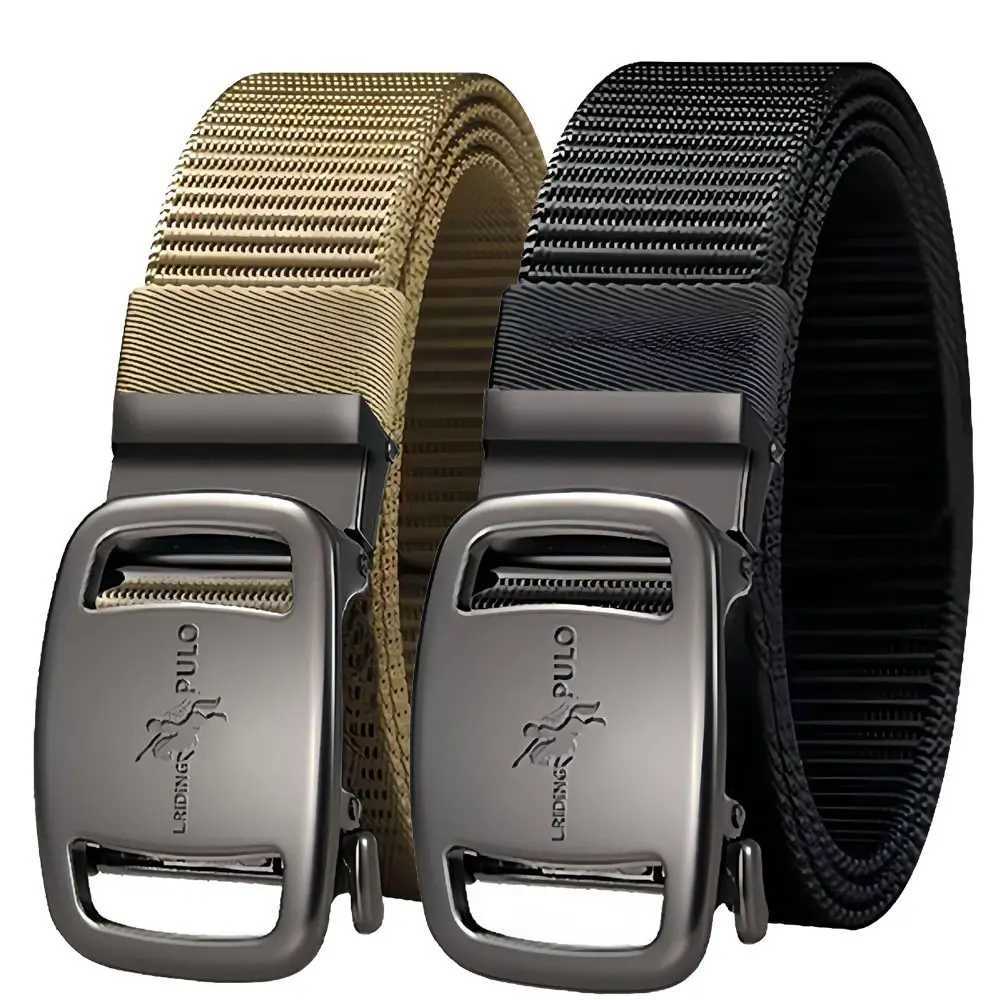 Casual Simple Wild Style Trendy Jeans Belt Men Business Luxury Brand Quality Canvas Belt Black Automatic Buckle Belt W251024