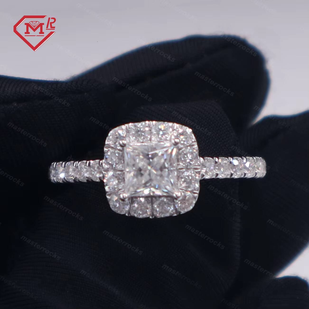 Fashion Women Ring Jewelry Gra Certificate Silver 925 Engagement Wedding VVS Moissanite Diamond Ring