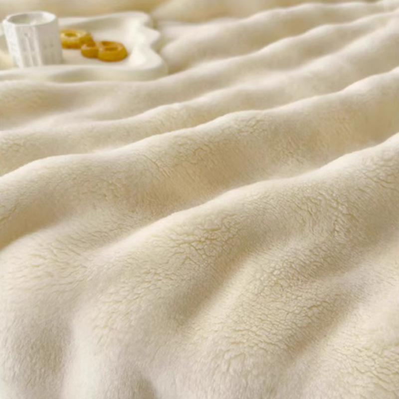 Rabbit plush blanket thickened office shawl nap blanket coral fleece air conditioner nap sofa blanket quilt winter