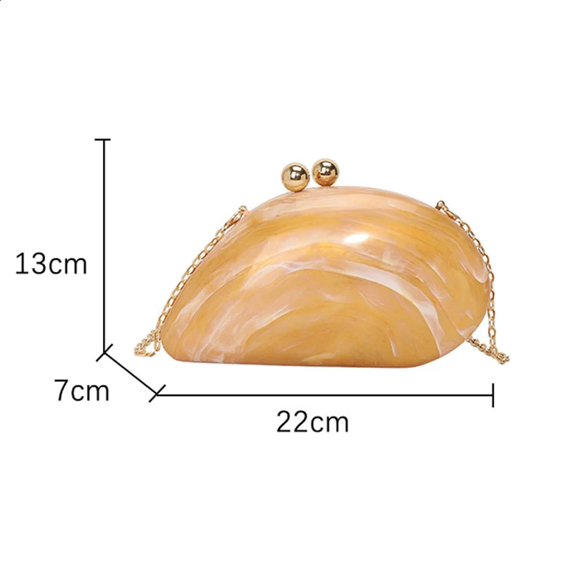 Acrylic Evening Bag Exquisite Shell Pearlescen Clutch Bag Fashion Womens Banquet Dress Handbag Wedding Party Bags 251023