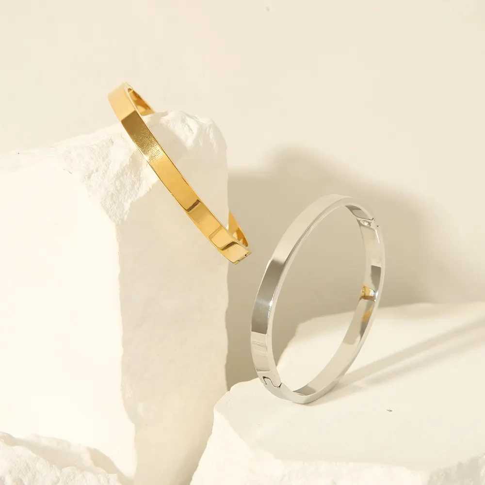 eManco 46mm Stainless Steel Glossy Bracelet Adjustable Couple Ladies Jewelry Decoration Gift 48 Hours Shipping entry luxW251024