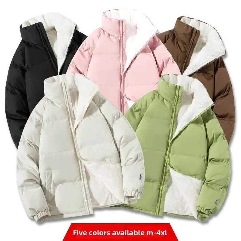 Winter Outdoor Camping Hiking Outdoor Sports Leisure Thick Warm Cotton Clothing Trendy and Versatile Solid Color Padded Jacket Z251024