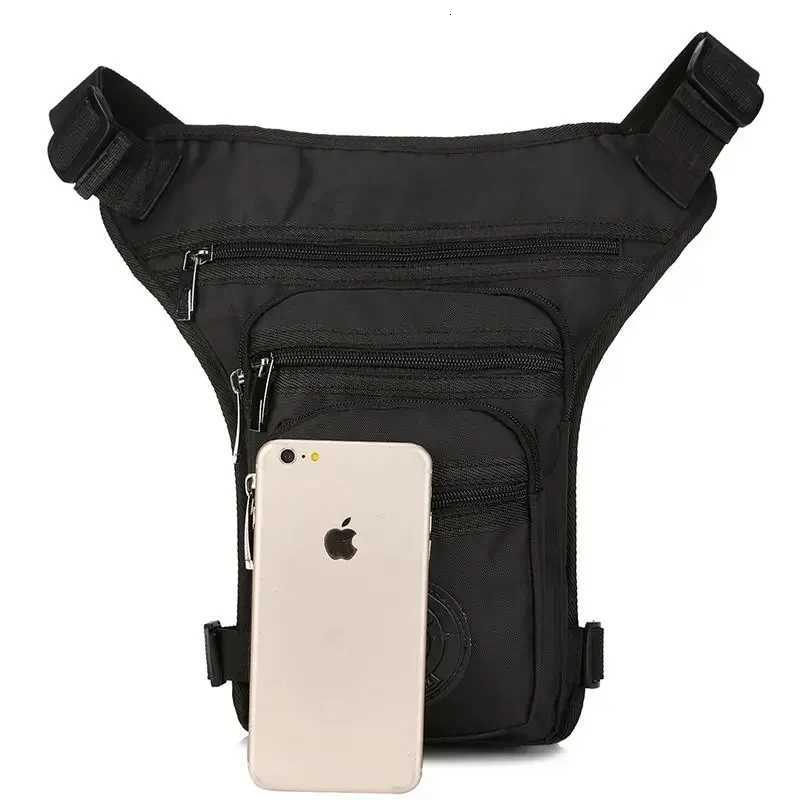 Rider Motorcycle Waist Leg Bag for Men Nylon Cross Body MultiPockets Male Messenger Shoulder Waist Fanny Pack BagsL251024