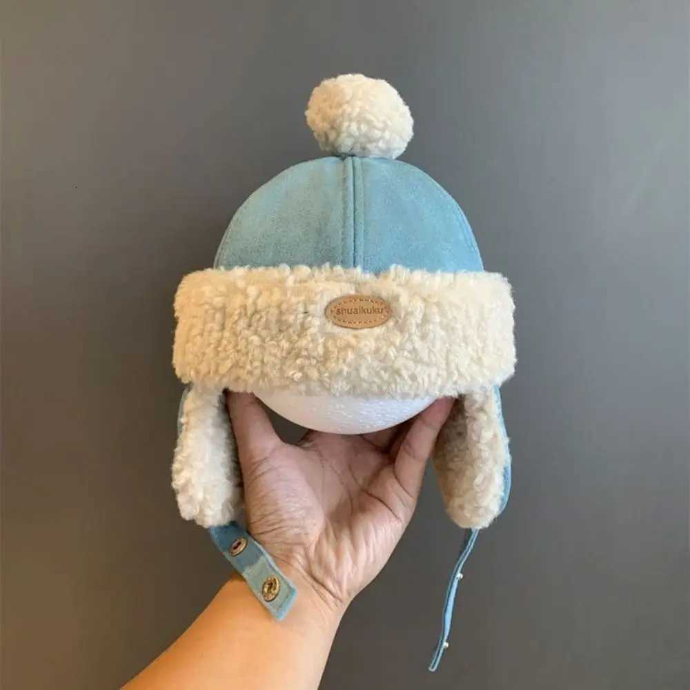 New Boy Girl Warm Scarf Hat Set Windproof Thicken Kid Lei Feng Hat Ear Protection Versatile Children Pullover CapsL251024
