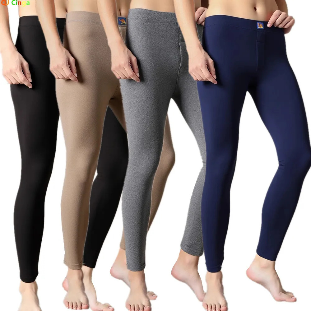 Winter Navy Blue Mens Thermal Long Underwear Pants Polyester and Spandex Blend Fabric for Warmth Asian Sizes XL6XL 251018
