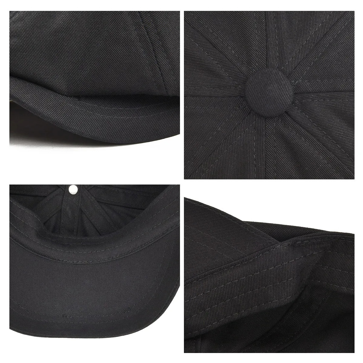BOTVELA sboy Cap Mens Twill Cotton Eight Panel Hat Womens Baker Boy Caps Retro Big Large Hats Male Boina Black Beret 003 251021