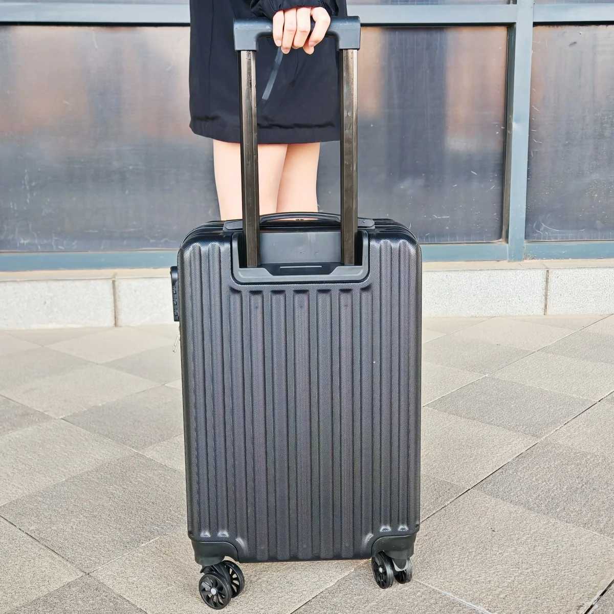 New Trolley Suitcase with Hook Universal Wheel Zipper Closed Telescopic Pull Rod Unisex Large Capacity Hard Shell Password LockW251024