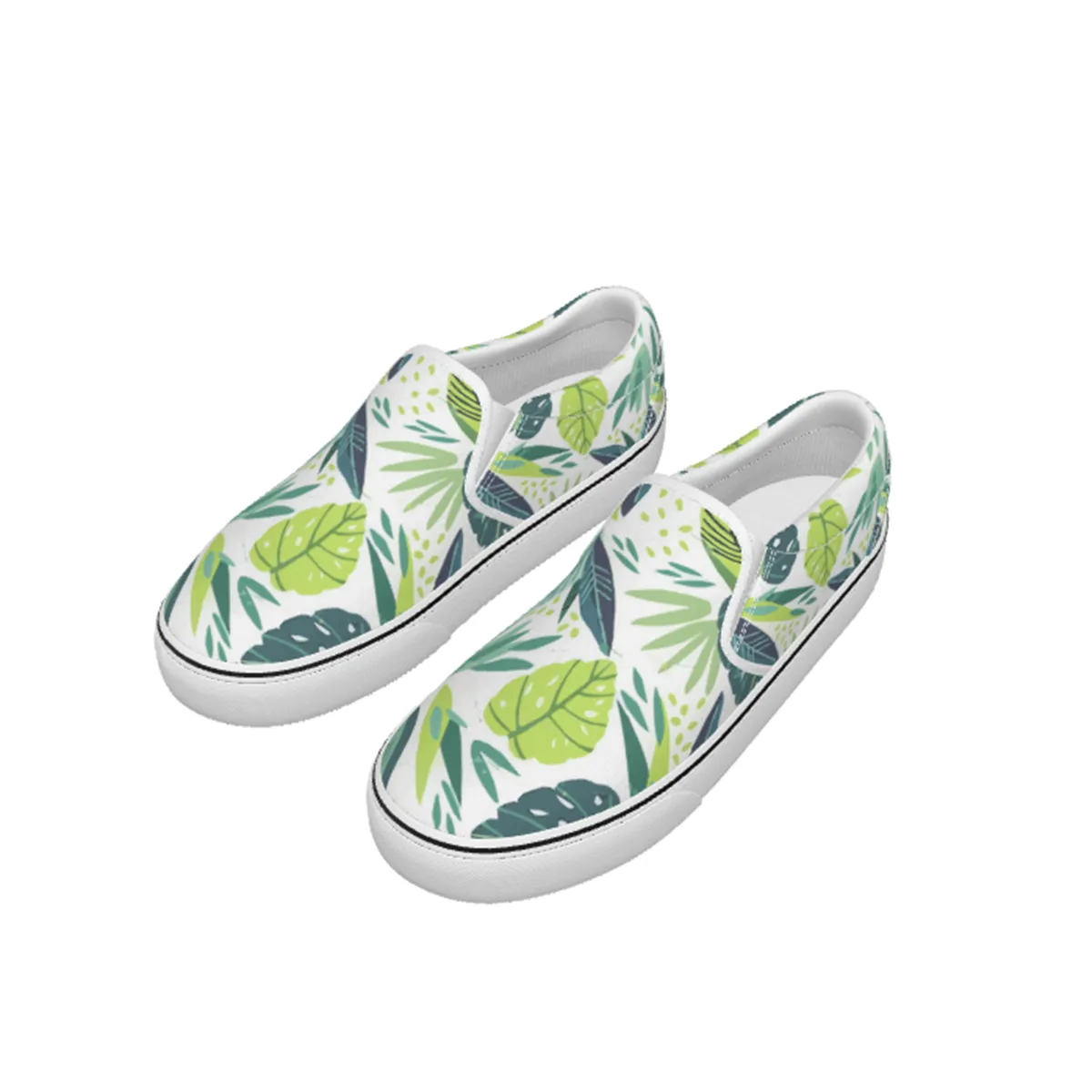 DHgatepod Kids Slip-On Casual Shoes - Breathable Canvas Sneakers with Elastic Sides & Removable Insoles for All Seasons