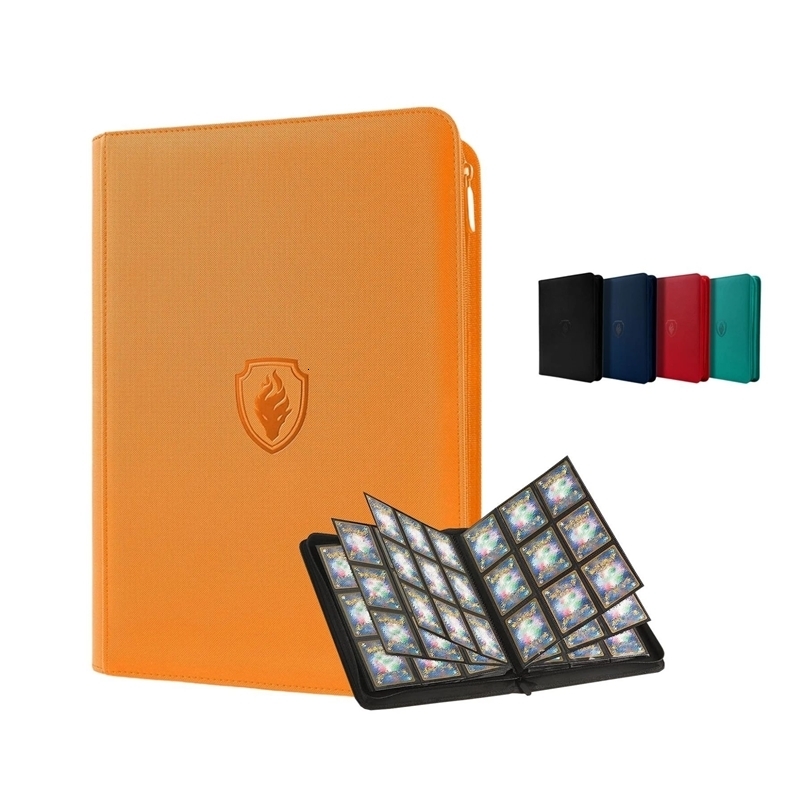 9 Pocket Zipper Card Binder 360 Trading Card Holder Book Premium PU Cover Zip Binder for Cards Durable Side Loading Card 251023